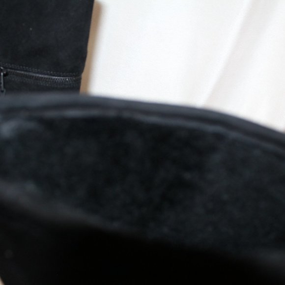 NIB UGG KOOLABURRA GIRL'S TALL BOW SUEDE FUR LINED WINTER BOOTS BLACK - Picture 7 of 7